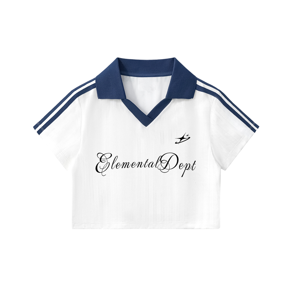 Baller White Retro Top