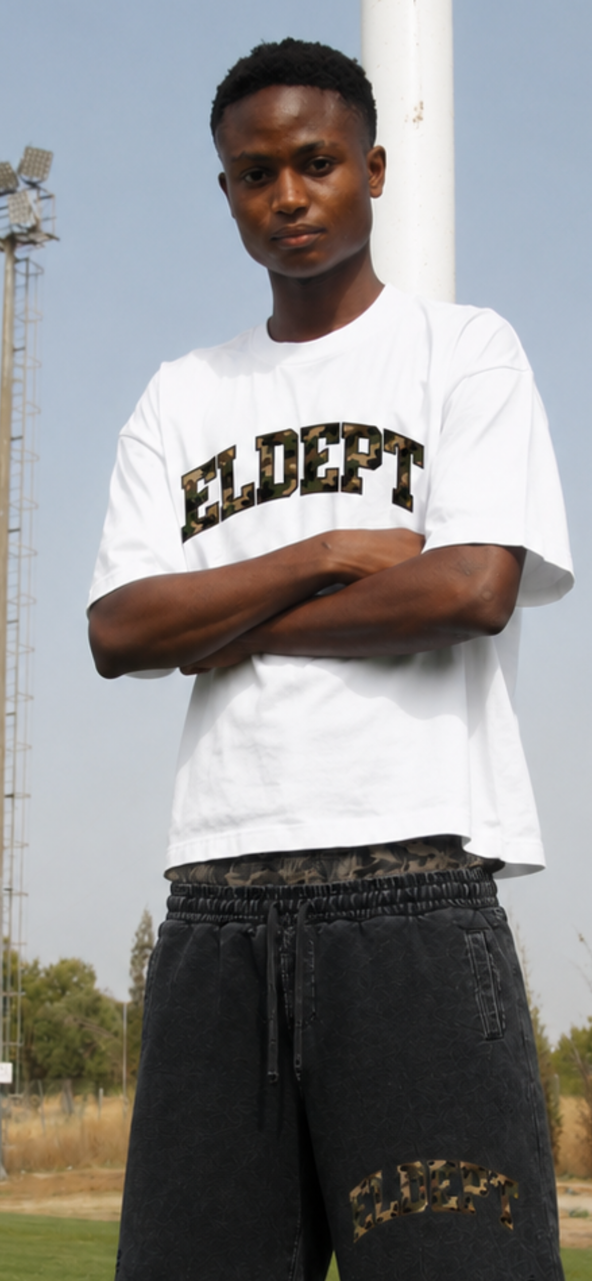 Black Sagged Army Shorts
